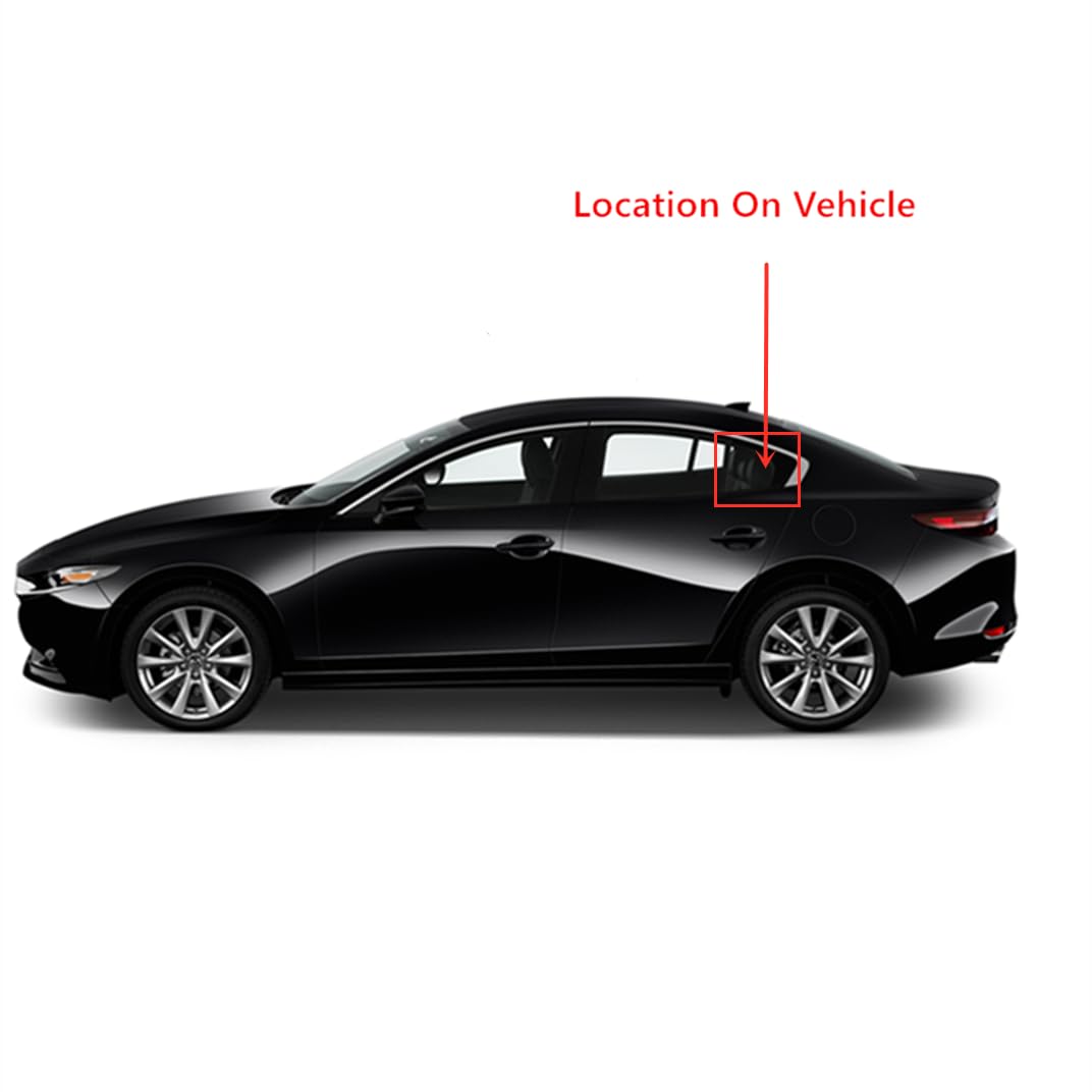 Driver Left Side Rear Vent Window Vent Glass Compatible With Mazda 3 4-Door Sedan 2019-2025 Models