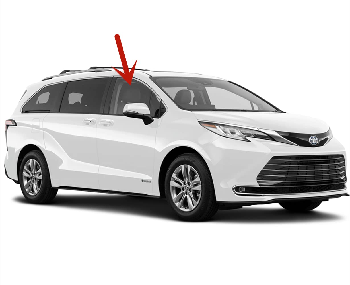 Lamianted Passenger Right Side Front Door Window Door Glass Compatible with Toyota Sienna 2021-2025 Models