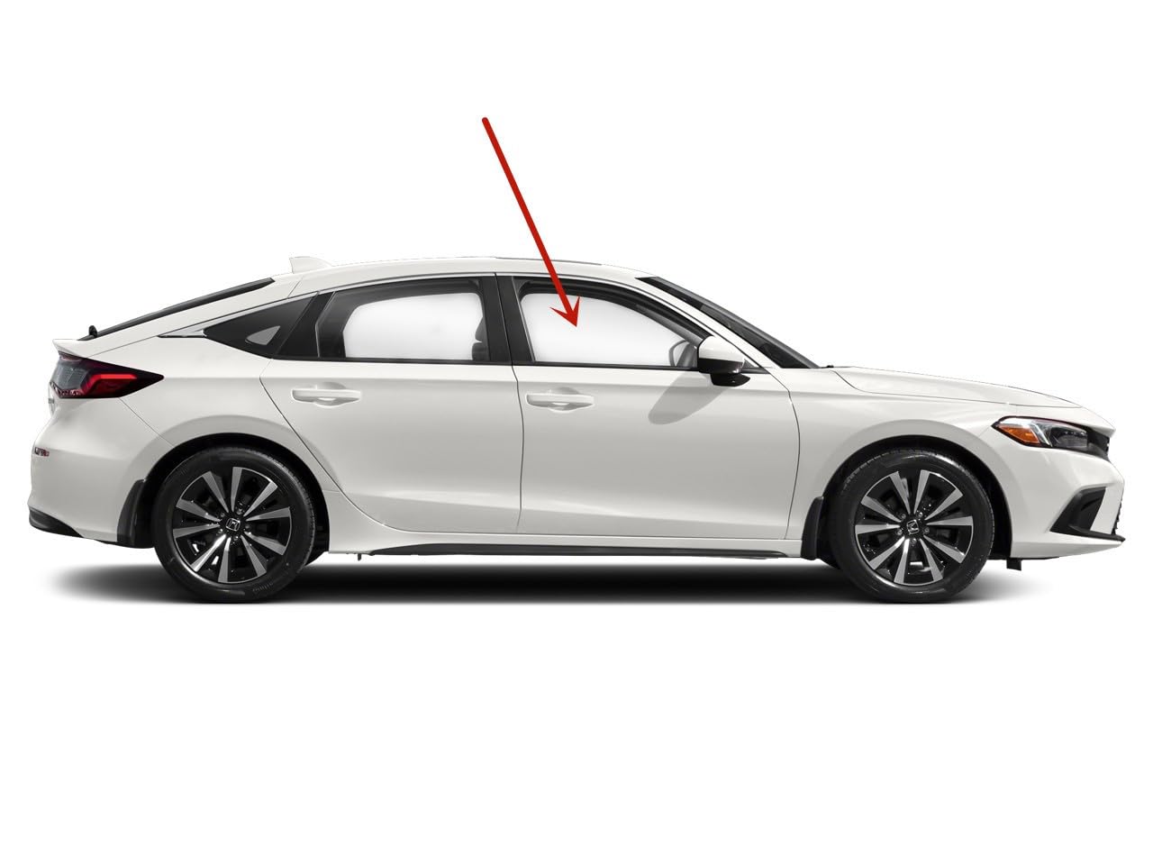Passenger Right Side Front Door Window Door Glass Compatible with Honda Civic 2022-2025 Acura Integra 2023-2025 Models