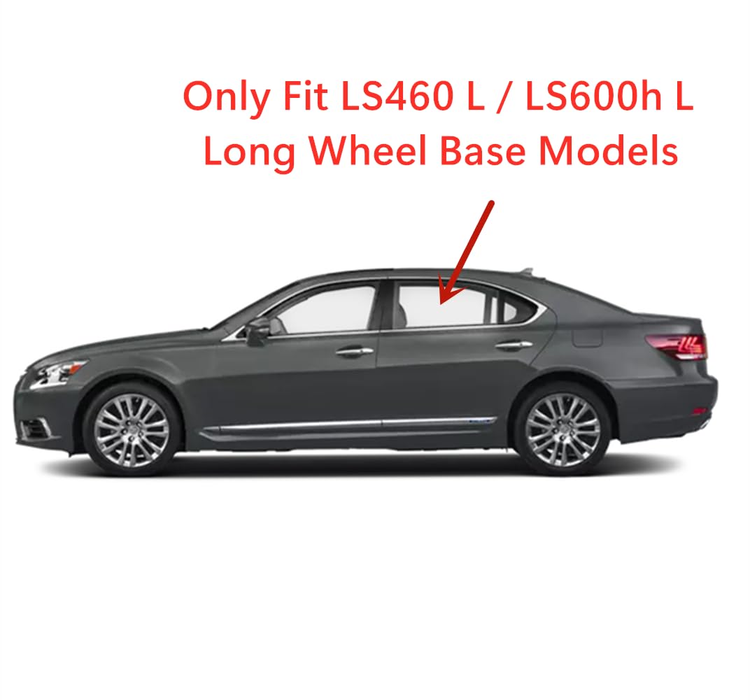 Driver Left Side Rear Door Window Door Glass Compatible with Lexus LS460 L / LS600h L 2007-2017 Models