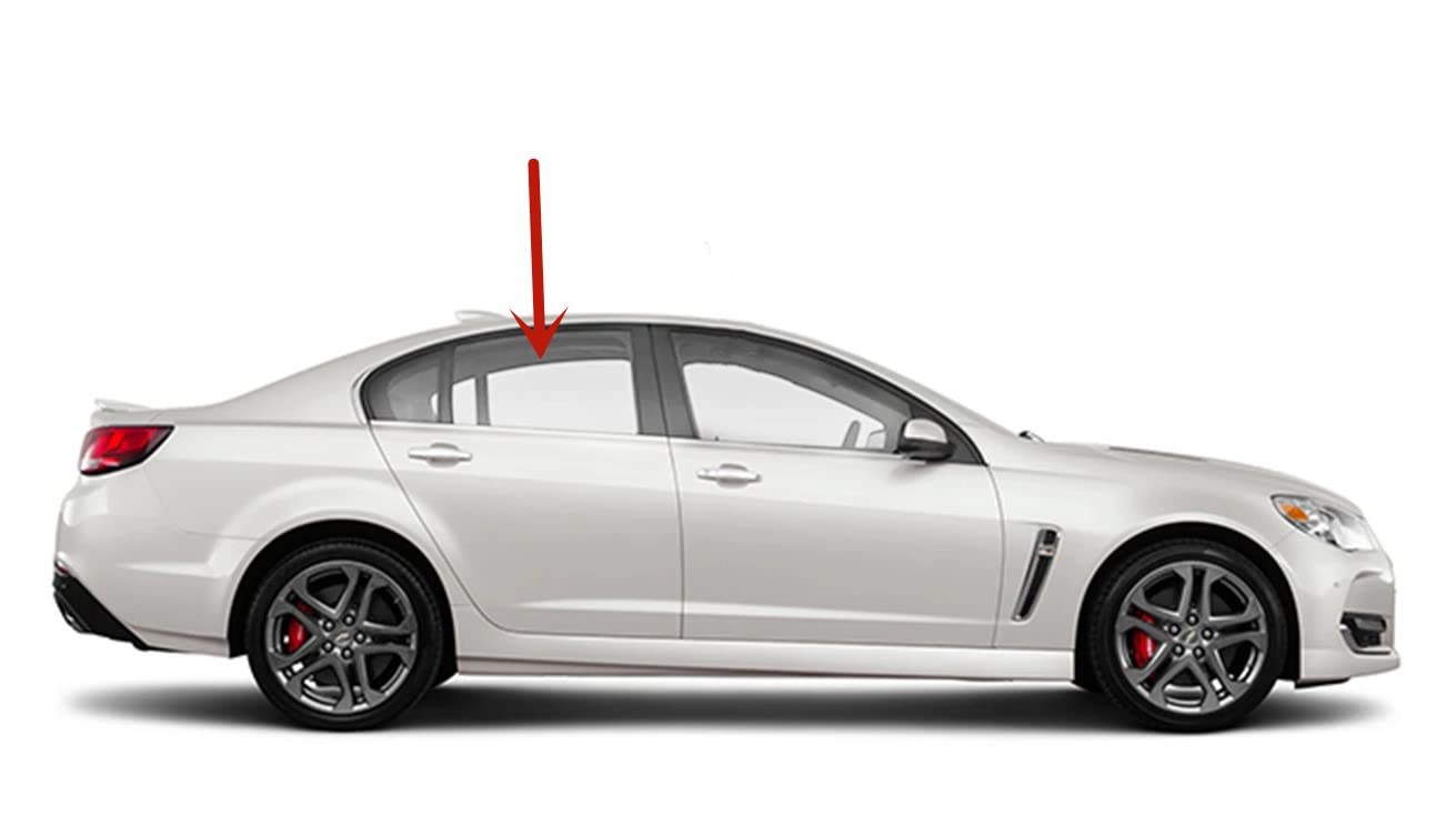 Passenger Right Side Rear Door Window Door Glass Compatible with Chevrolet SS 2014-2017 US Models Only