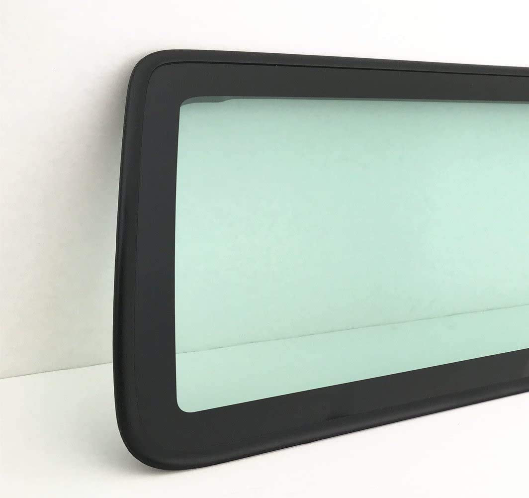 OE W/ Logo Stationary Back Window Back Glass Compatible with Ford Ranger/Mazda B2300/Mazda B2500/Mazda B3000/Mazda B4000 1998-2011 Models