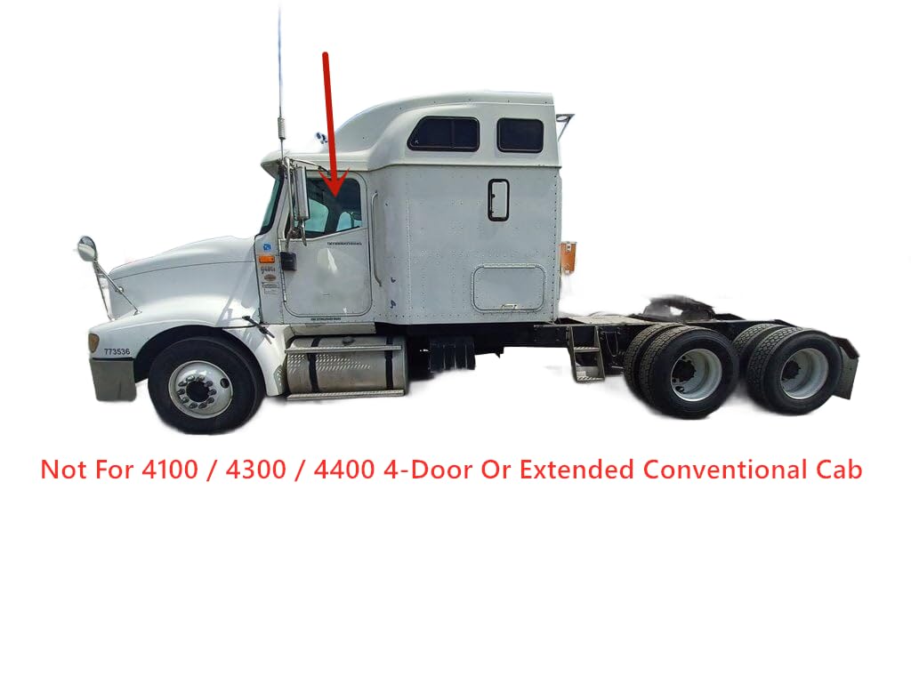 Tempered Driver Left Side Door Window Door Glass Compatible with International Navistar 4100 4300 4400 DuraStar 2015-2020 / 5000i 9100i 9400i 9900i 2000-2016 Models