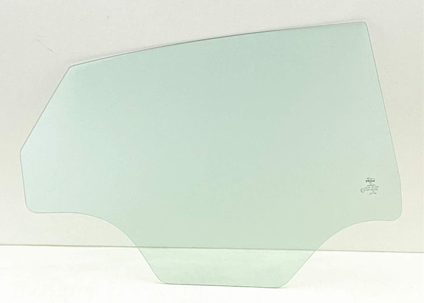 Passenger Right Side Rear Door Window Door Glass Compatible with Ford Fiesta 4 Door Sedan 2011-2019 Models