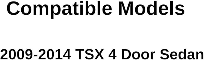 Driver Left Side Rear Door Window Door Glass Compatible with Acura TSX 4 DR Sedan 2009-2014 Models