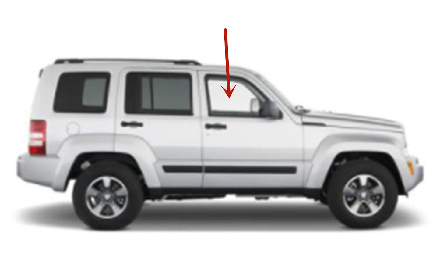 Passenger Right Side Front Door Window Door Glass Compatible with Jeep Liberty 2008-2012 Vehicle Models