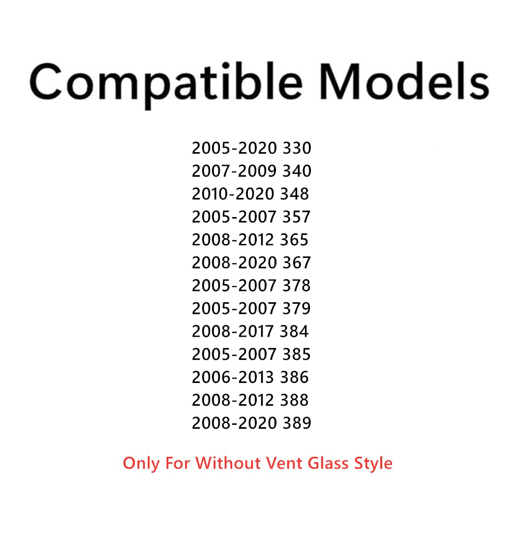 Tempered Front Door Window Glass Compatible with Peterbilt 330 340 348 357 365 367 378 379 384 385 386 388 389 2005-2020 Models