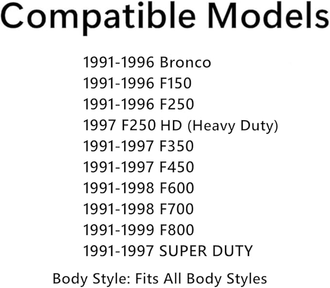 Driver Left Side Front Door Window Door Glass Compatible with Ford Bronco F150 F250 1991-1996 / F250HD F350 F450 F-Series Super Duty 1991-1997 / F600 F700 F800 1991-1999 With Vent Glass Style Models