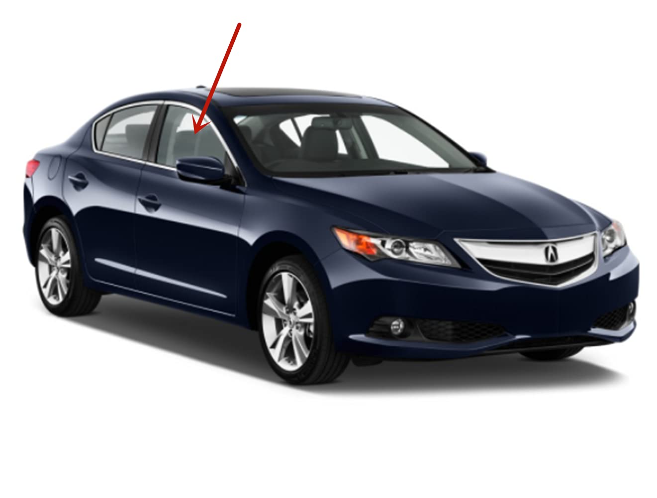 Passenger Right Side Front Door Window Door Glass Compatible with Acura ILX 2013-2015 Models