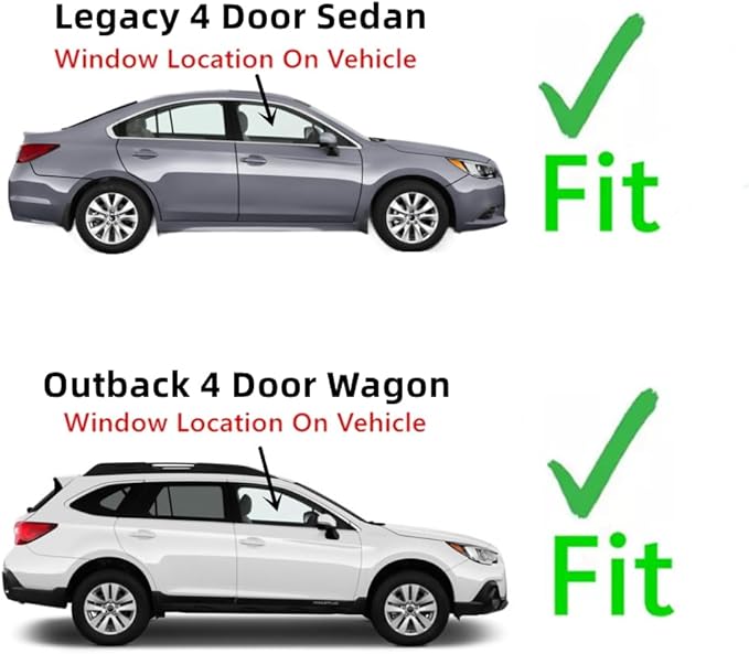 Passenger Right Side Front Door Window Door Glass Compatible with Subaru Legacy / Outback 2015-2019 Models