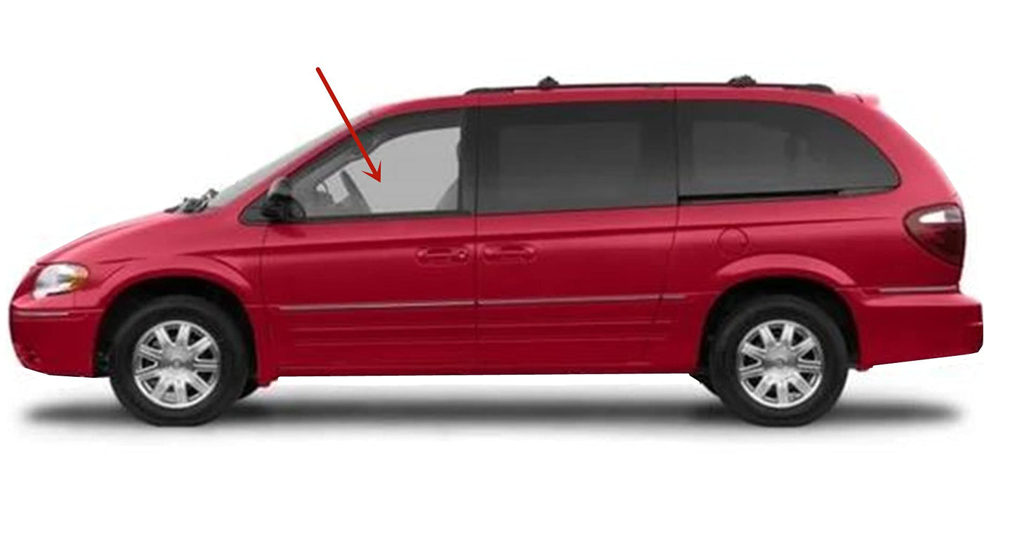 Driver Left Side Front Door Window Door Glass Compatible with Dodge Caravan/Grand Caravan/Chrysler Town & Country 2004-2007 Models