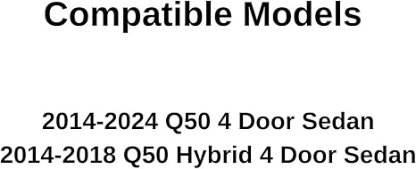 Tempered Driver Left Side Front Door Window Door Glass Compatible with Infiniti Q50 2014-2024 Models