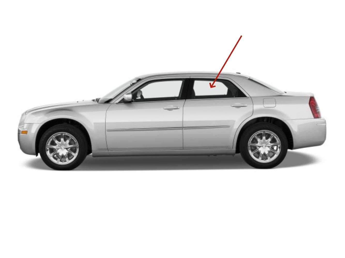 Driver Left Side Rear Door Window Door Glass Compatible with Chrysler 300/Dodge Magnum 2005-2010 Models