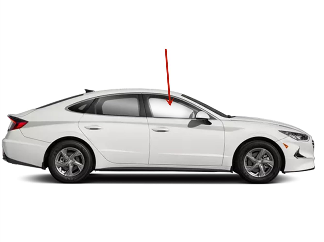 Tempered Pasesnger Right Side Front Door Window Door Glass Compatible with Hyundai Sonata 2020-2025 Models