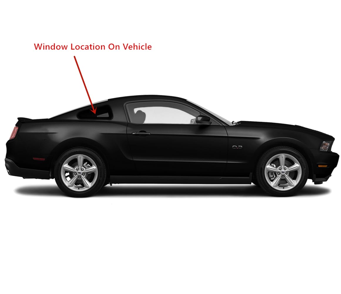 Factory Privacy Tinted Passenger Right Side Quarter Window Quarter Glass Compatible with Ford Mustang 2-Door Coupe 2010-2014 Models