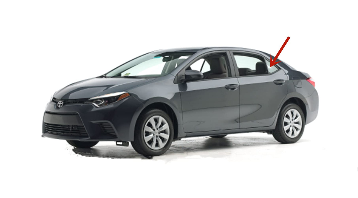 Driver Left Side Rear Vent Window Vent Glass Compatible with Toyota Corolla 4 Door Sedan 2014-2019 Models