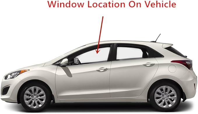 Driver Left Side Front Door Window Door Glass Compatible with Hyundai Elantra GT 4 Door Hatchback 2013-2017 Models