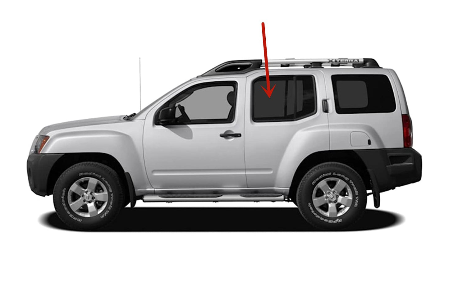 Driver Left Side Rear Door Window Door Glass Compatible with Nissan Xterra 2005-2015 Models