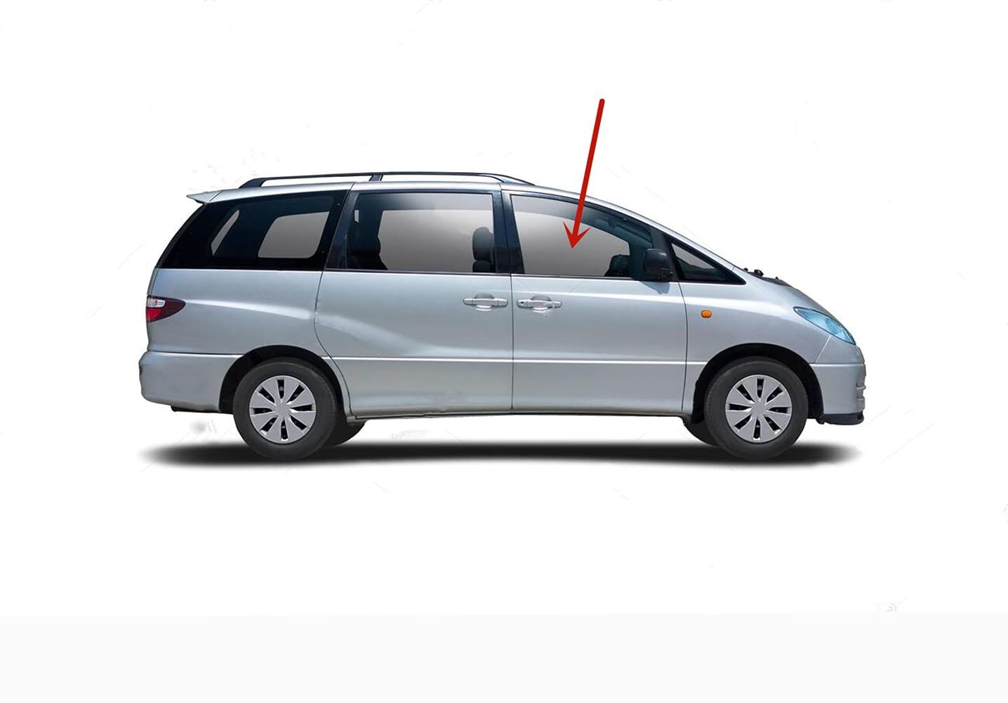 Passenger Right Side Front Door Window Door Glass Compatible with Toyota Previa 1991-1997 Models