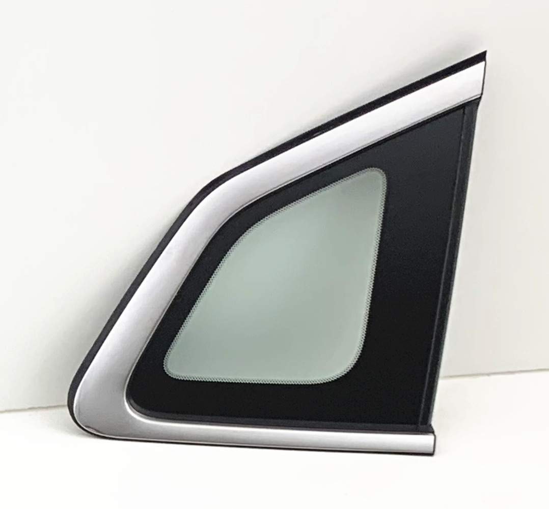 OE Passenger Right Side Quarter Window Quarter Glass Bright Trim Style Compatible with Nissan Rogue Sport 2017-2021 Models