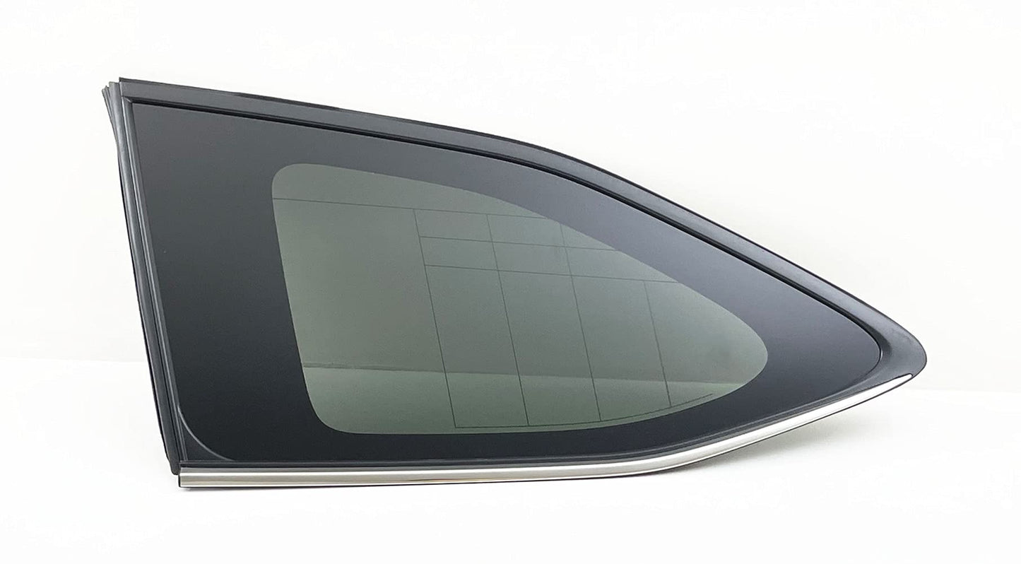 Chrome Moulding Style With Antenna Driver Left Side Quarter Window Quarter Glass Compatible with Toyota Highlander 2020-2025 Models