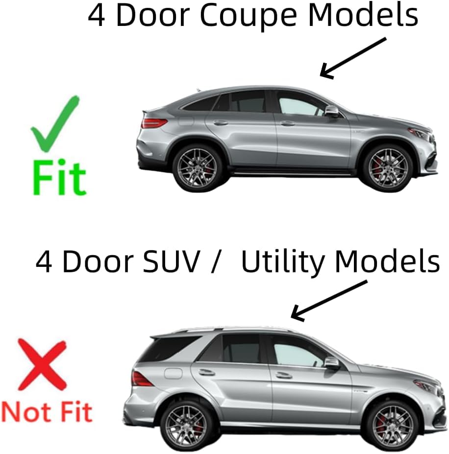 Tempered Passenger Right Side Front Door Window Door Glass Compatible with Mercedes Benz GLE43AMG GLE63AMG GLE350d GLE450 2016-2019 4-Door Coupe Models