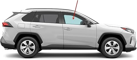 Passenger Right Side Front Door Window Door Glass Compatible with Toyota RAV4 / RAV4 Hybrid 2019-2025 Models ( Not Fit Rav4 Prime Or Plug-in Hybrid )