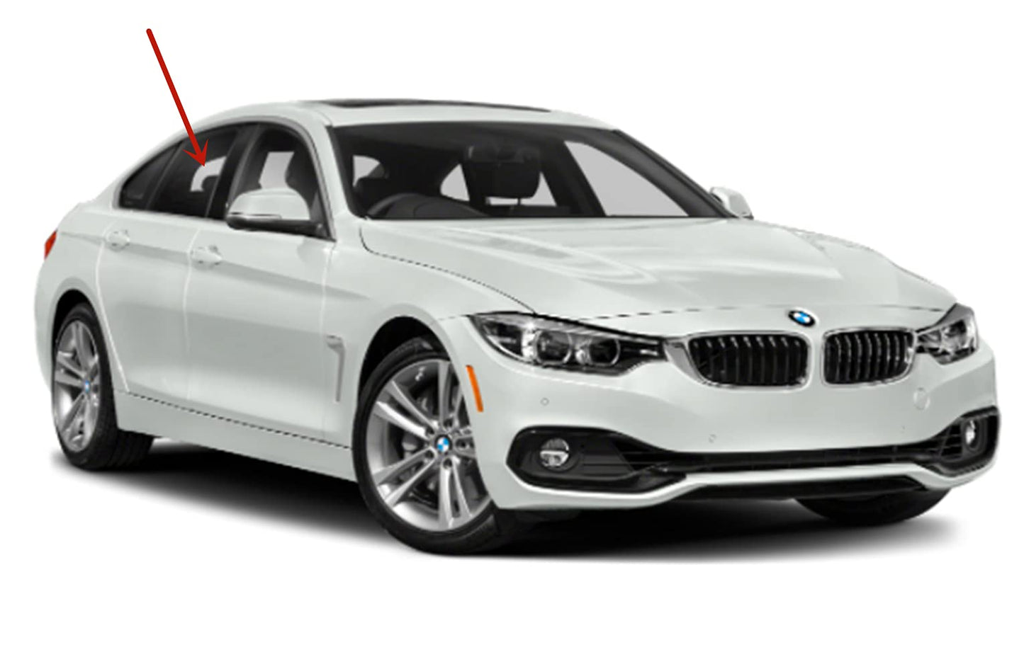 OEM Passenger Right Side Rear Door Window Door Glass Compatible with BMW 428i Gran Coupe / 430i Gran Coupe / 435i Gran Coupe / 440i Gran Coupe 2015-2020 Models