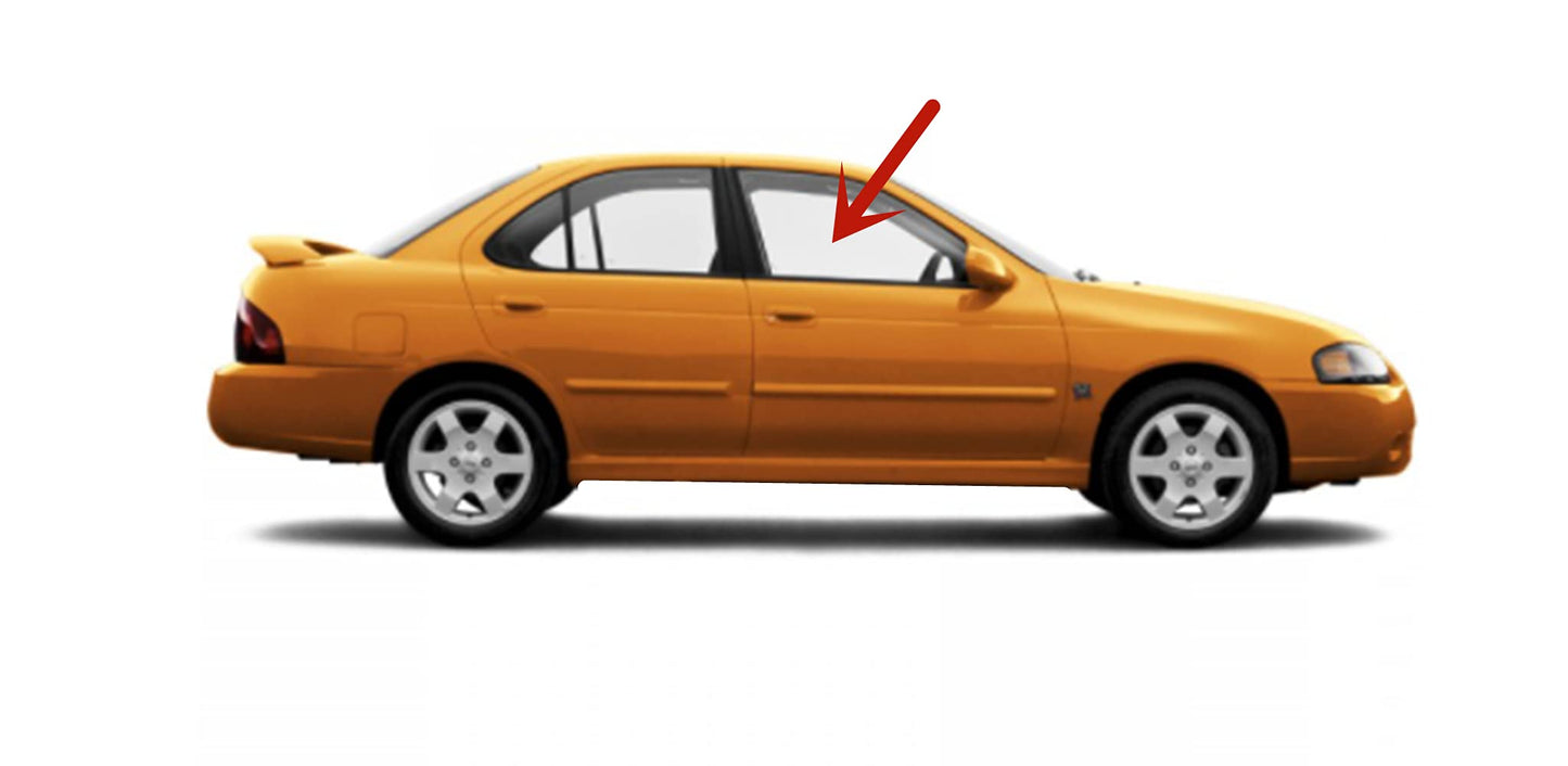 Passenger Right Side Front Door Window Door Glass Compatible with Nissan Sentra 4 Door Sedan 2000-2006 Models