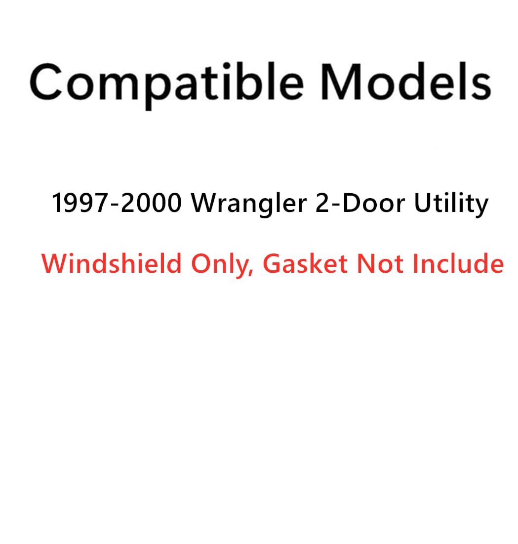 Laminated Front Windshield Window Glass Compatible with Jeep Wrangler 1997-2000 Models