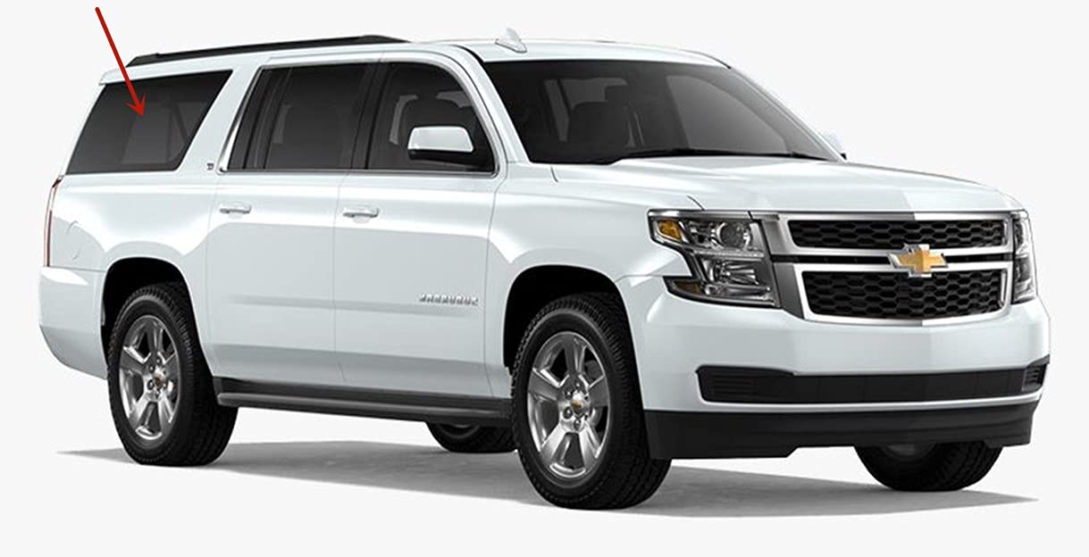 Passenger Right Side Rear Quarter Window Quarter Glass Compatible with Chevrolet Suburban/GMC Suburban 1993-1999 4 Door Models