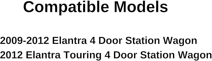 Passenger Right Side Front Door Window Door Glass Compatible with Hyundai Elantra 2009-2011 / Elantra Touring 2012 4 Door Wagon Models