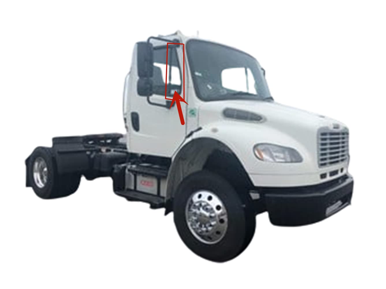 Stationary Style Passenger Right Side Front Vent Window Vent Glass Compatible With Freightliner Business Class M2 2003-2025 Models
