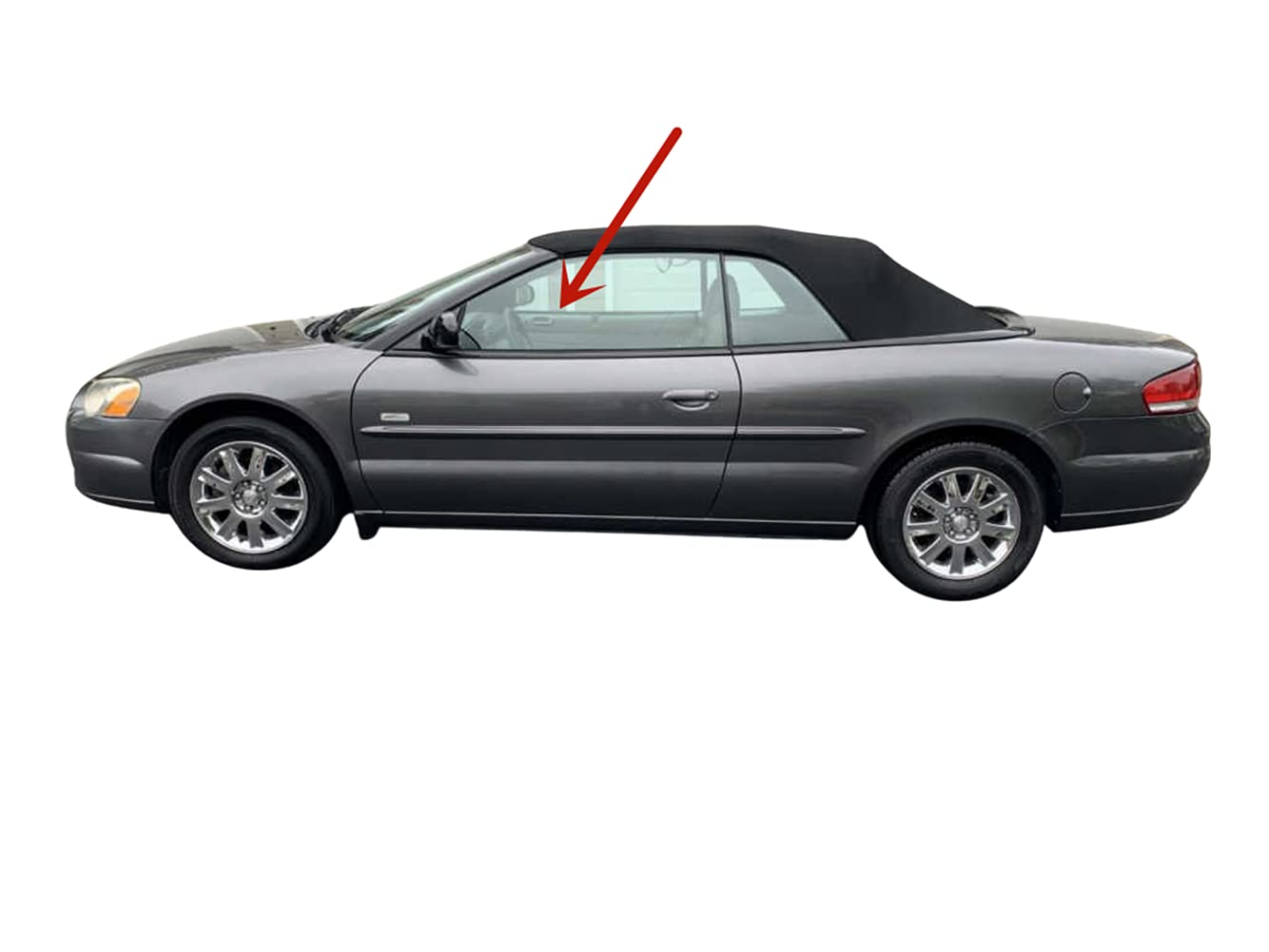 Driver Left Side Door Window Door Glass Compatible with Chrysler Sebring 2 Door Convertible 2001-2006 Models