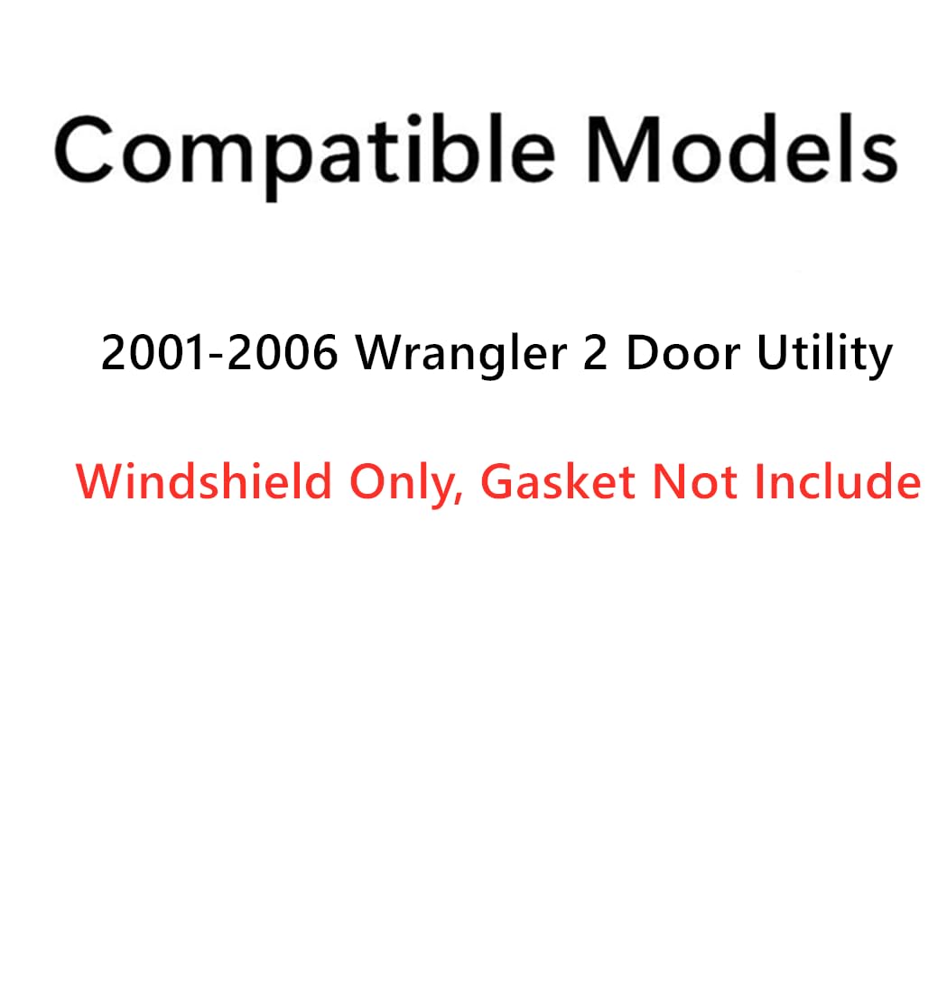 Laminated Front Windshield Window Glass Compatible with Jeep Wrangler 2001-2006 Models
