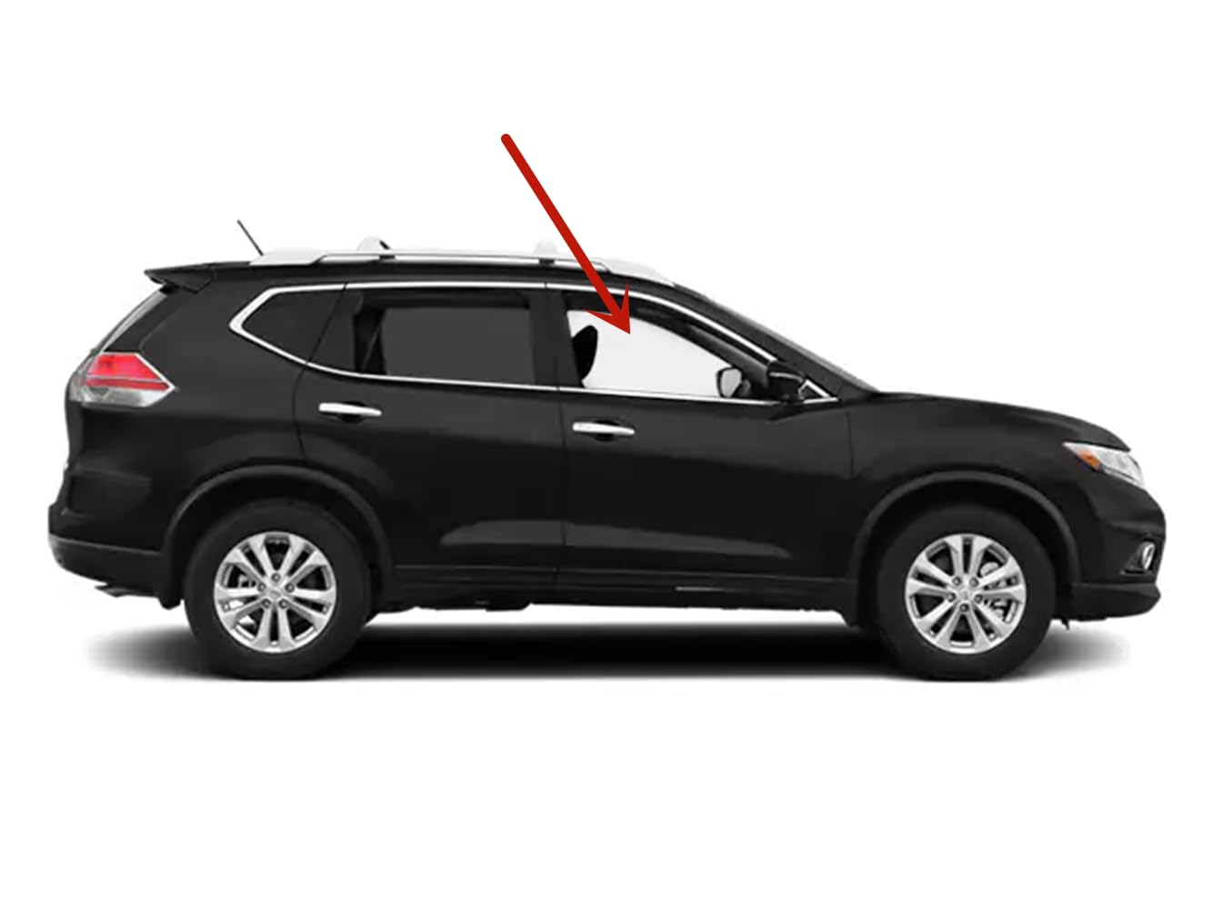 Tempered Passenger Right Side Front Door Window Door Glass Compatible with Nissan Rogue 2014-2020 Models (Not For Rogue Sport or Rogue Select)
