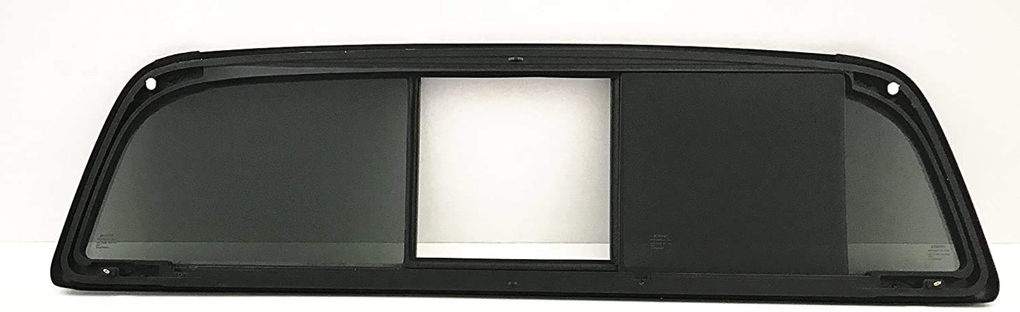 OE Sliding Back Window Glass W/ Center Complete Power Slider Compatible with Toyota Tacoma Pickup 2017-2023 Models