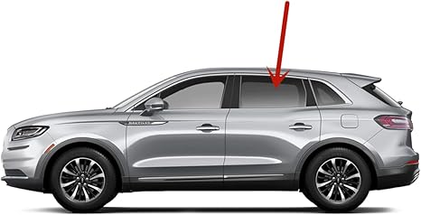Tempered Driver Left Side Rear Door Window Door Glass Compatible with Lincoln MKX 2016-2019 Nautilus 2019-2023 Models