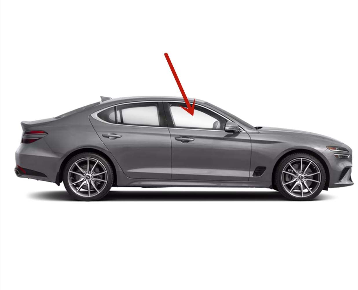 Passenger Right Side Front Door Window Door Glass Compatible with Genesis G70 2019-2025 Models
