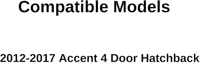 Heated Back Window Back Glass Compatible with Hyundai Accent 4 Door Hatchback 2012-2017 Models