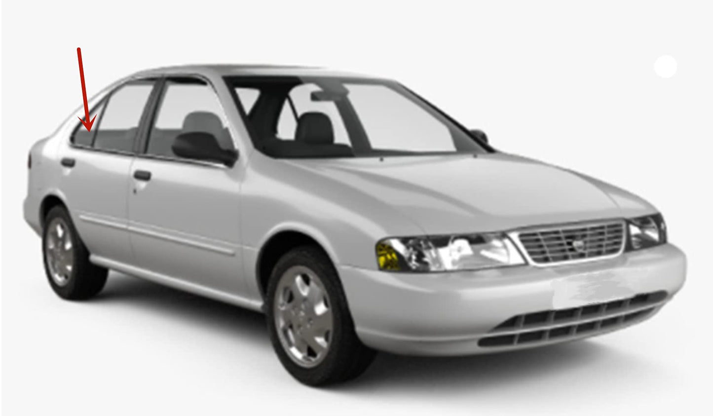 Passenger Right Side Rear Vent Window Vent Glass Compatible with Nissan Sentra 4 Door Sedan 1995-1999 Models