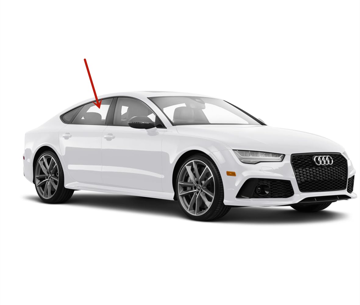 Tempered Passenger Right Side Rear Door Window Door Glass Compatible with Audi A7 S7 RS7 2011-2018 Models