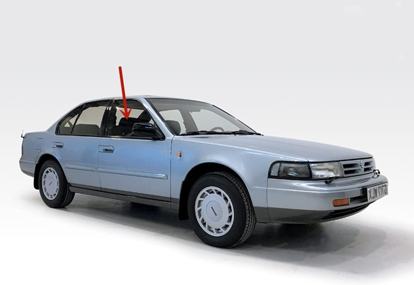 Passenger Right Side Front Door Window Door Glass Compatible with Nissan Maxima 4 Door Sedan 1989-1994 Models