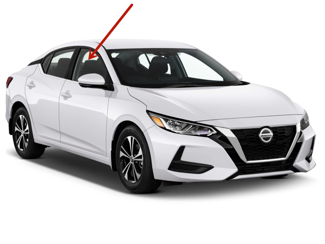 Passenger Right Side Front Door Window Door Glass Compatible with Nissan Sentra 2020-2024 Models