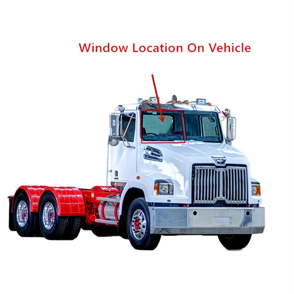 Laminated Passenger Right Side Front Windshield Window Glass Compatible with Western Star Constellation Series Conventional Cab 2001-2022 Models