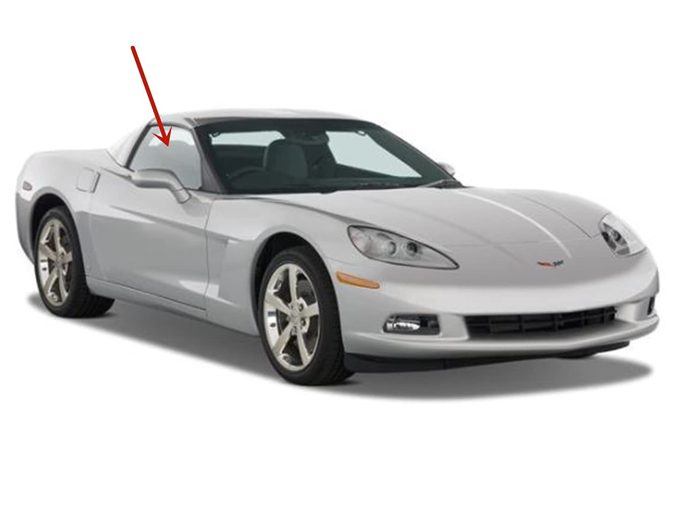 Passenger Right Side Door Window Door Glass Compatible with Chevrolet Corvette 2005-2013 Models