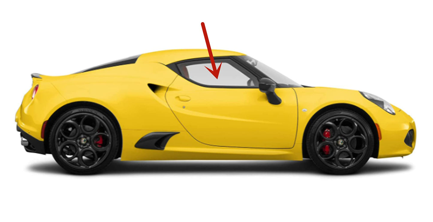 Passenger Right Side Door Window Door Glass Compatible with Alfa Romeo 4C / 4C Spyder 2015-2020 Models