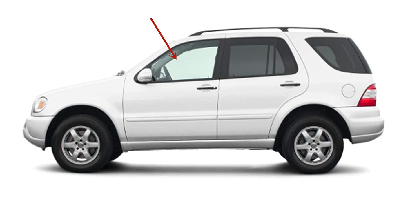 Driver Left Side Front Door Window Door Glass Compatible with Mercedes Benz ML320 ML350 ML430 ML55 AMG ML500 1998-2005 Models