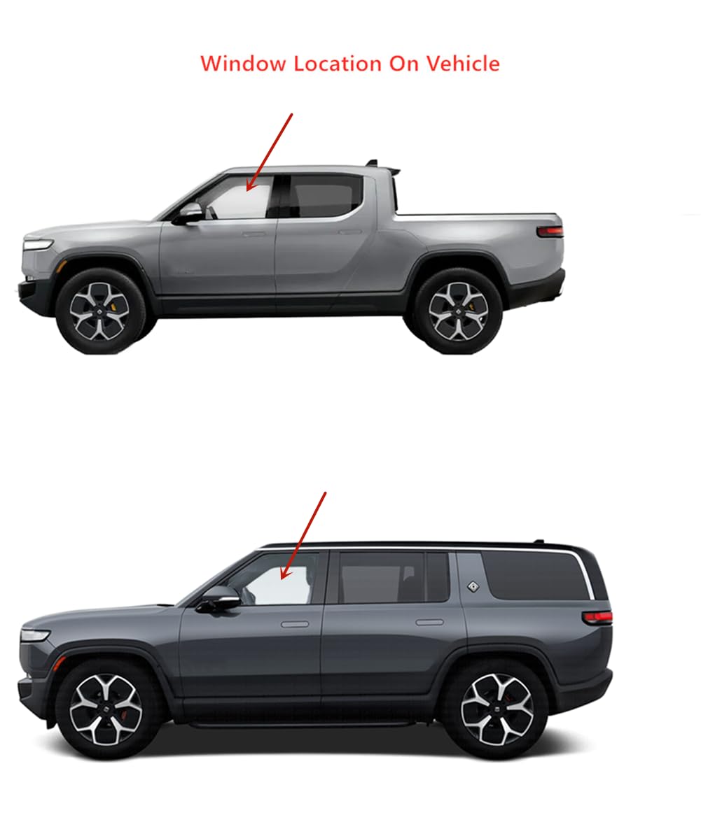 Laminated Driver Left Side Front Door Window Glass Compatible with Rivian R1T R1S 2022-2025 Models