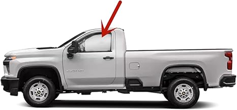 Tempered Driver Left Side Door Window Door Glass Compatible with Chevrolet Silverado 2500 3500 2020-2025 GMC Sierra 2500 3500 2020-2025 2-Door Standard Cab Pickup Models